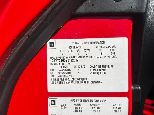 2000 Chevrolet Corvette Base