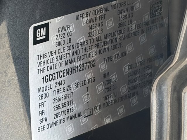 2017 Chevrolet Colorado 4WD LT