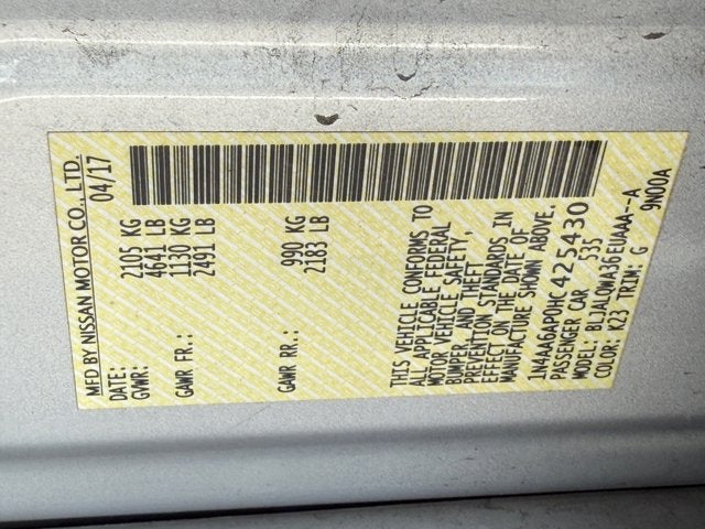 2017 Nissan Maxima S