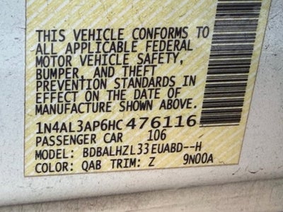 2017 Nissan Altima 2.5 SR