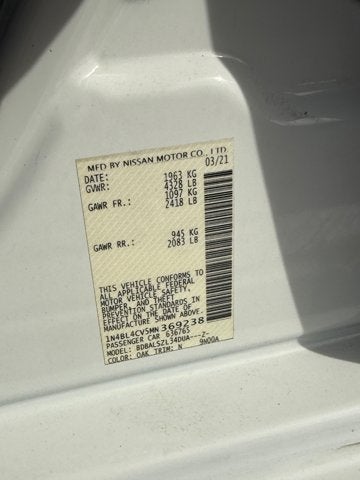 2021 Nissan Altima 2.5 SR