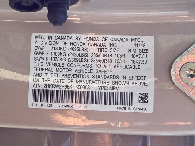 2019 Honda CR-V Touring