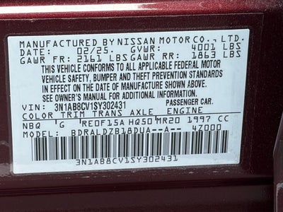 2025 Nissan Sentra SV