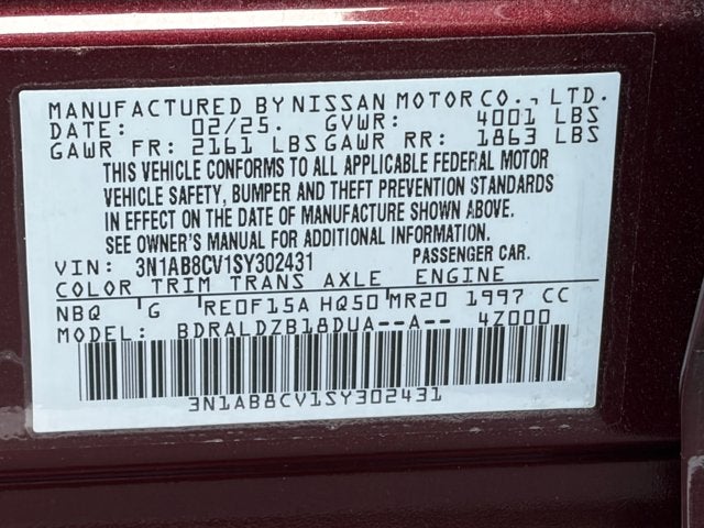 2025 Nissan Sentra SV