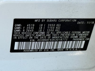 2019 Subaru Legacy Premium