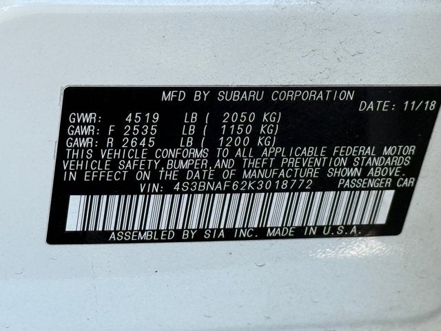 2019 Subaru Legacy Premium