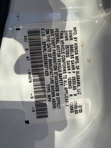 2003 Honda Odyssey EX-L