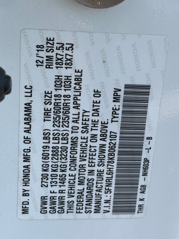 2019 Honda Odyssey Base