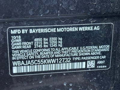 2019 BMW 5 Series 530i