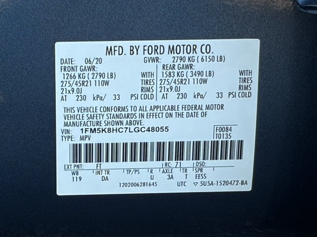2020 Ford Explorer Platinum