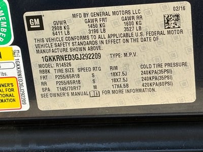 2016 GMC Acadia SLE