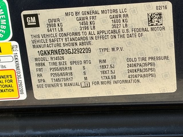 2016 GMC Acadia SLE