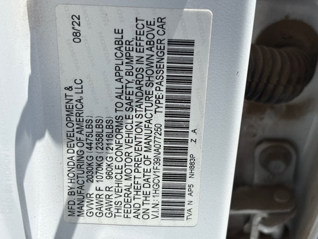 2022 Honda Accord Sedan Sport