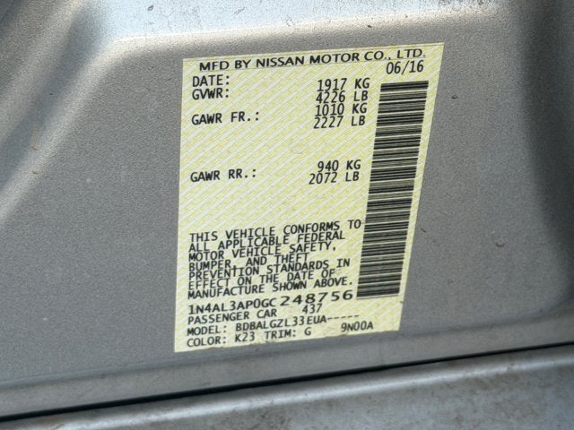 2016 Nissan Altima Base