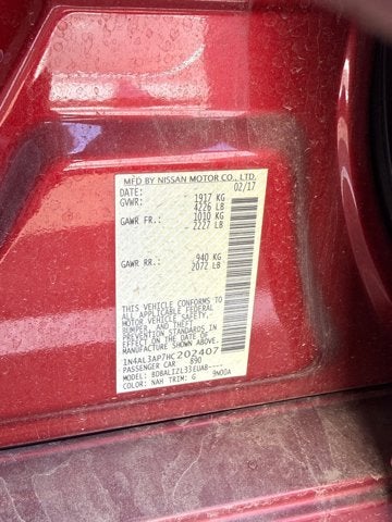 2017 Nissan Altima 2.5 SV