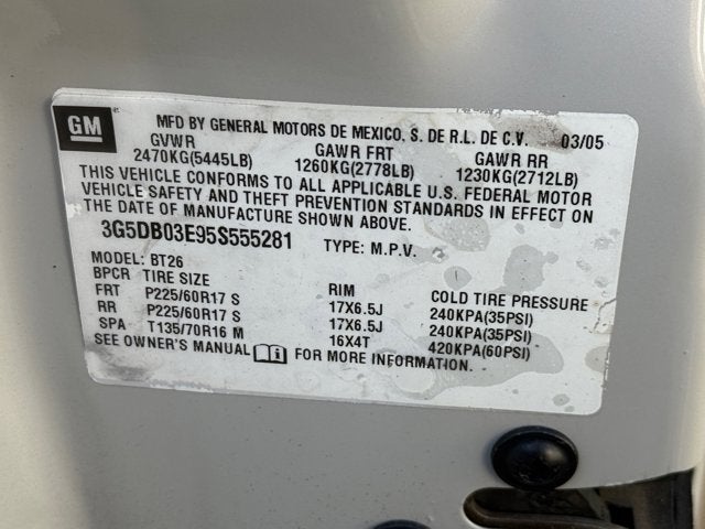 2005 Buick Rendezvous 4dr AWD