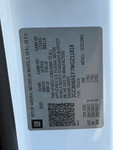 2021 Chevrolet Silverado 1500 Work Truck