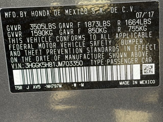 2018 Honda Fit EX