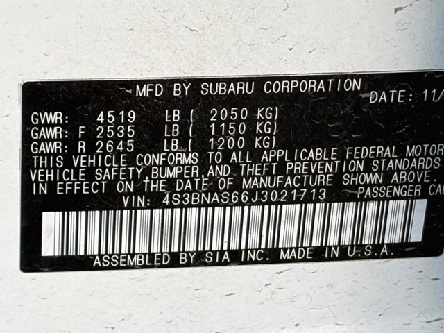 2018 Subaru Legacy Sport