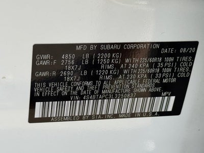 2020 Subaru Outback Touring