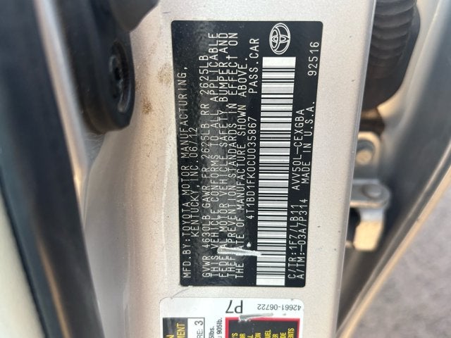 2012 Toyota Camry Hybrid Base