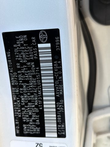 2020 Toyota Camry Hybrid XLE