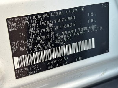 2022 Toyota RAV4 Hybrid XSE