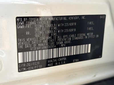 2022 Toyota RAV4 Hybrid XSE