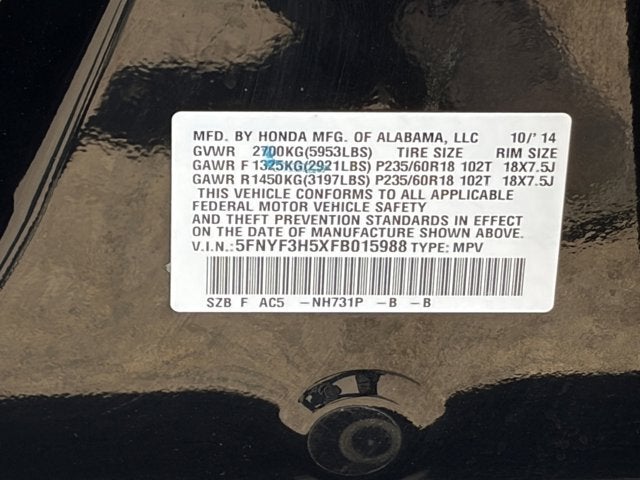 2015 Honda Pilot EX-L