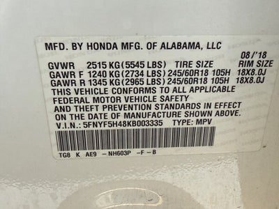 2019 Honda Pilot EX-L w/Navi & RES