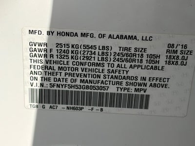2016 Honda Pilot EX-L