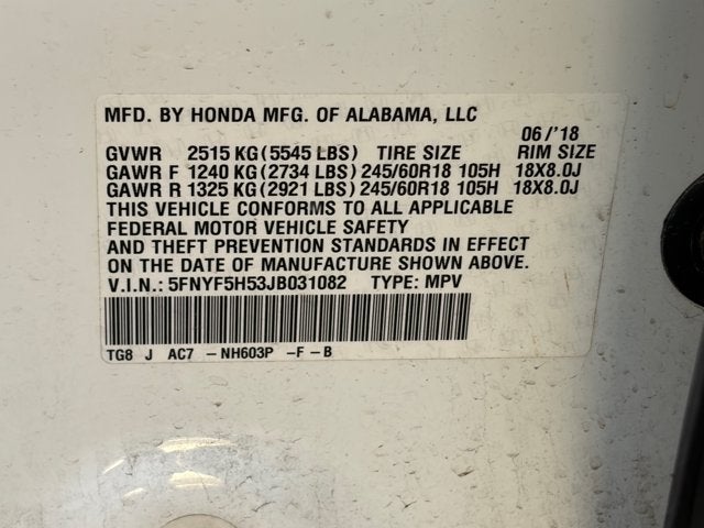 2018 Honda Pilot EX-L