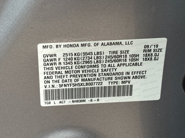 2020 Honda Pilot EX-L
