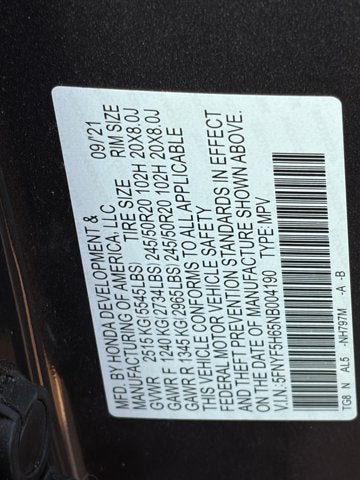2022 Honda Pilot Touring 7-Passenger