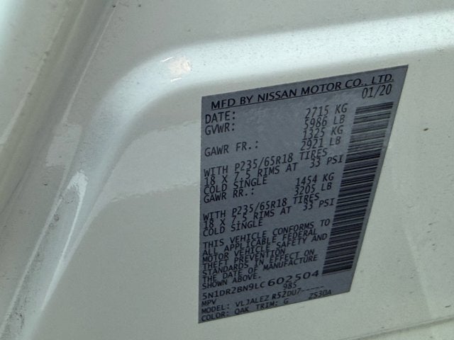 2020 Nissan Pathfinder SV