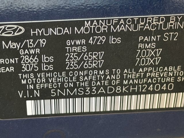 2019 Hyundai Santa Fe SEL