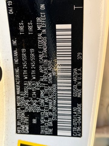 2019 Toyota Highlander Base