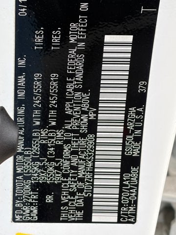 2019 Toyota Highlander Base