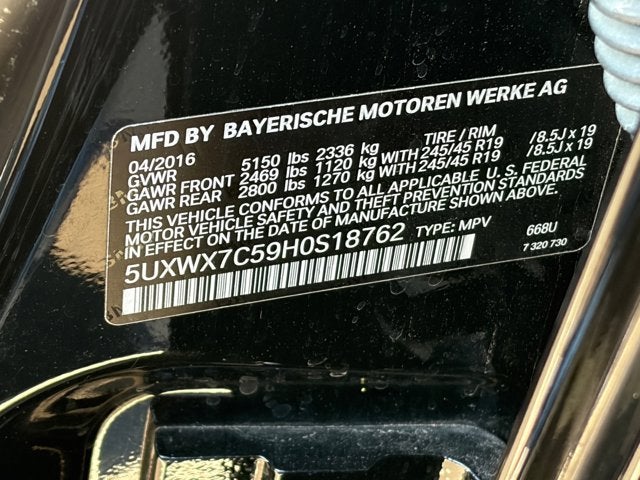 2017 BMW X3 xDrive35i