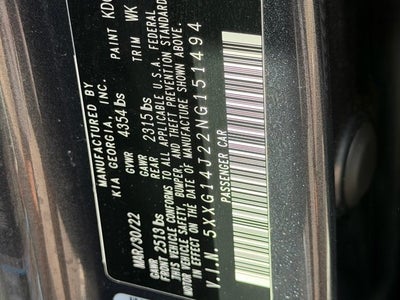 2022 Kia K5 LXS