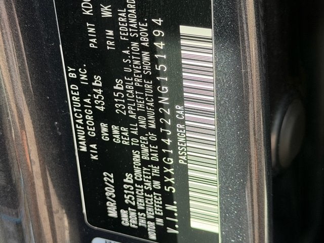 2022 Kia K5 LXS
