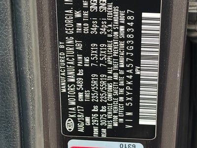 2018 Kia Sorento SX Limited V6