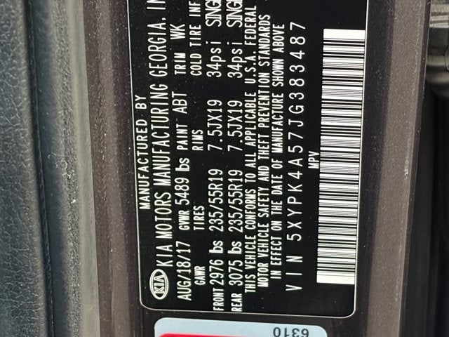 2018 Kia Sorento SX Limited V6