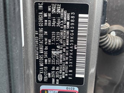 2019 Kia Sorento SX V6