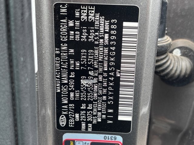 2019 Kia Sorento SX V6