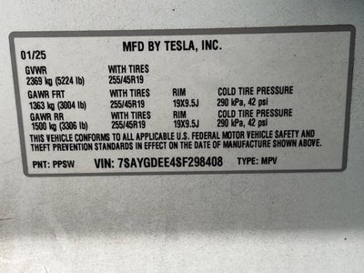 2025 Tesla Model Y Long Range