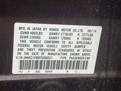 2015 Acura RLX Advance Pkg