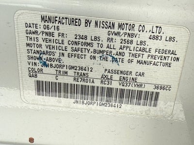 2016 INFINITI QX50 RWD 4dr