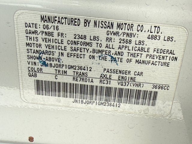 2016 INFINITI QX50 RWD 4dr