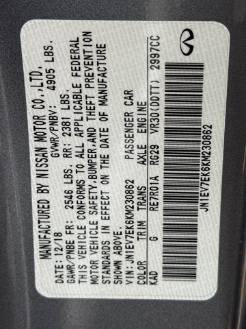 2019 INFINITI Q60 3.0t LUXE